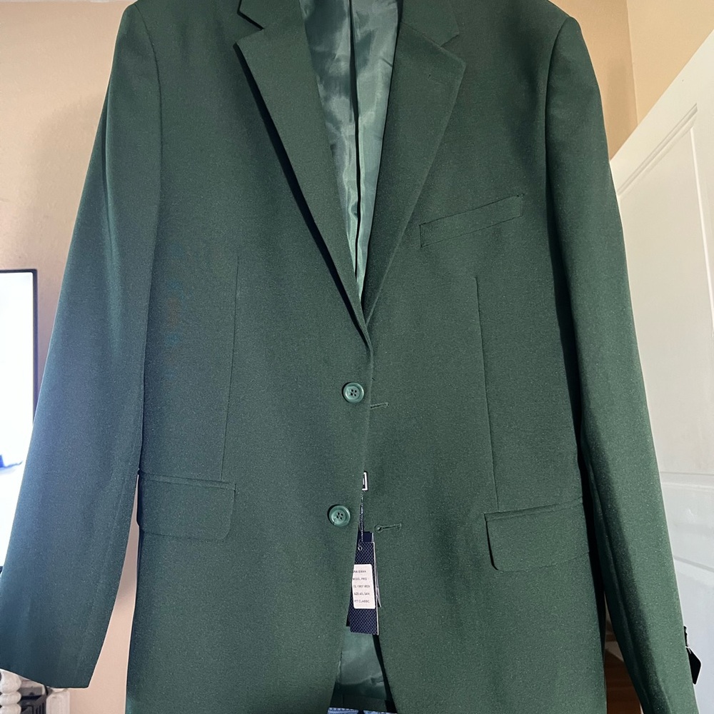 Elegant Forest Green Men's Blazer